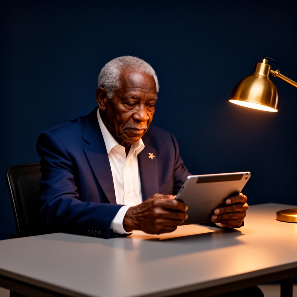 A veteran recording his service story